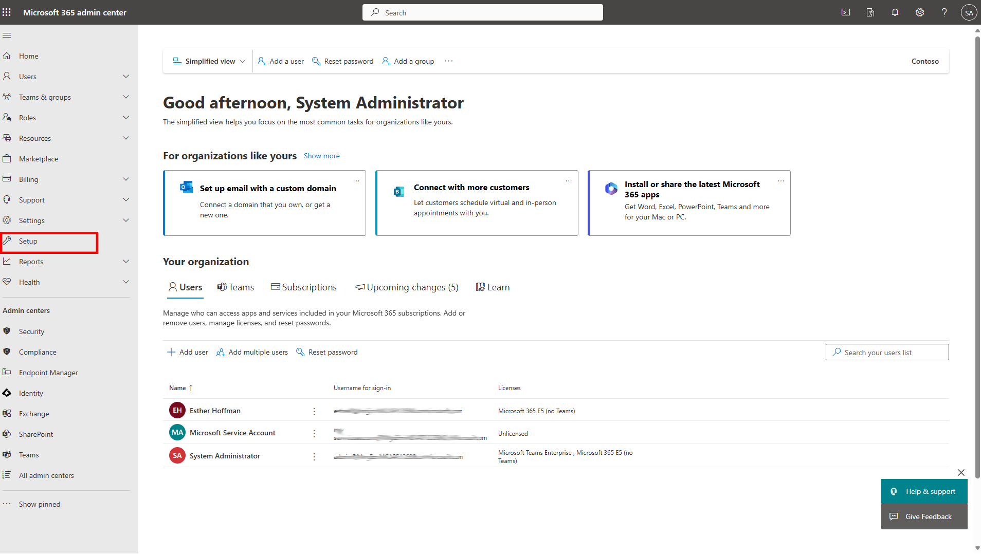 Enable Microsoft 365 from the admin portal