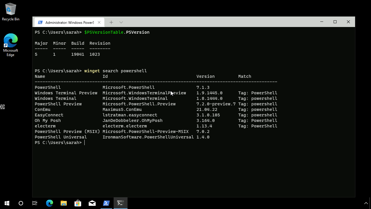 Windows Terminal Powershell 7 Baynaw