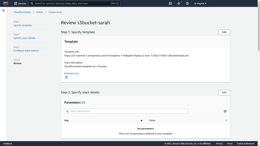 Create an S3 Bucket using AWS CloudFormation