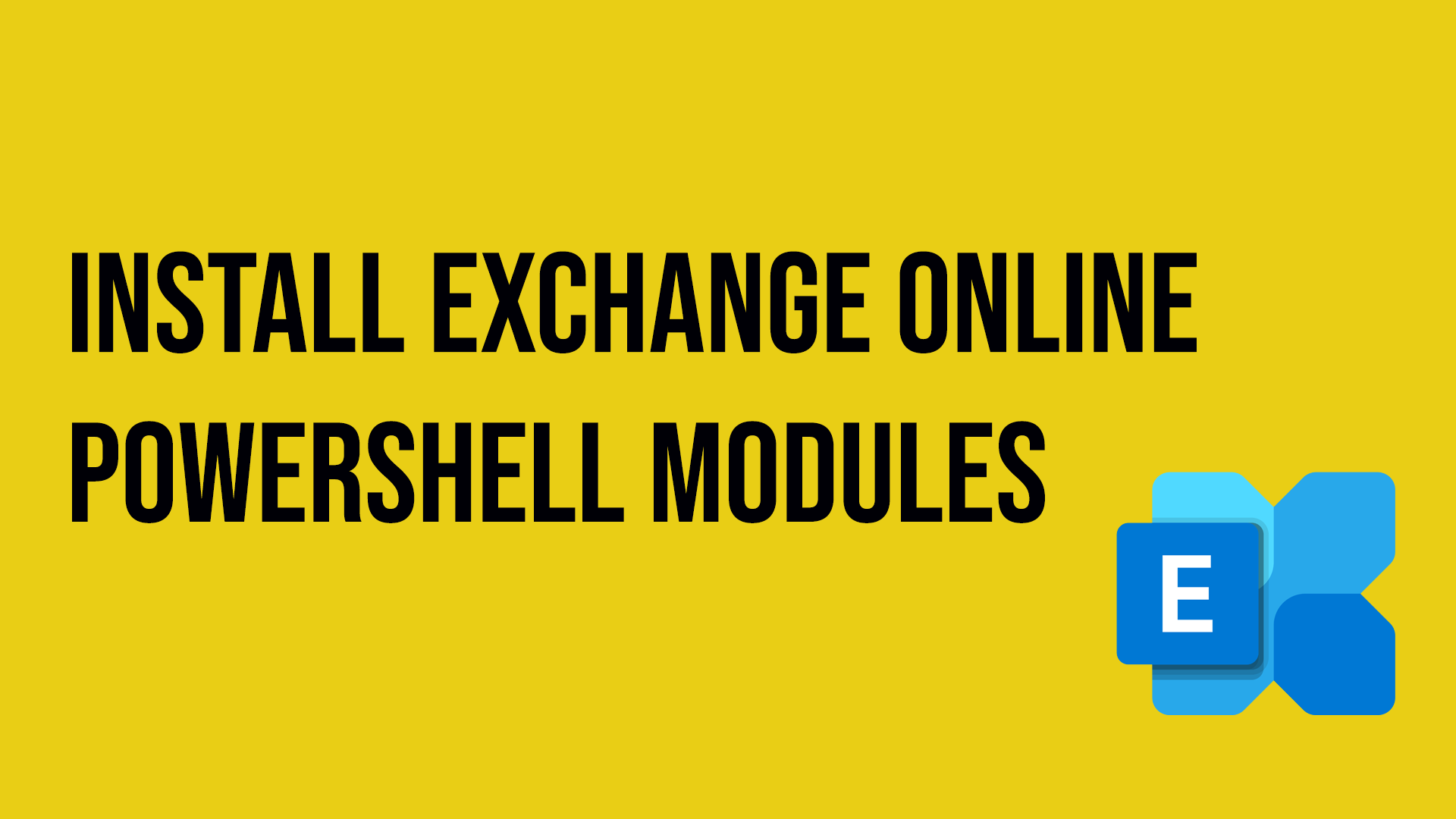 install module exchange online powershell