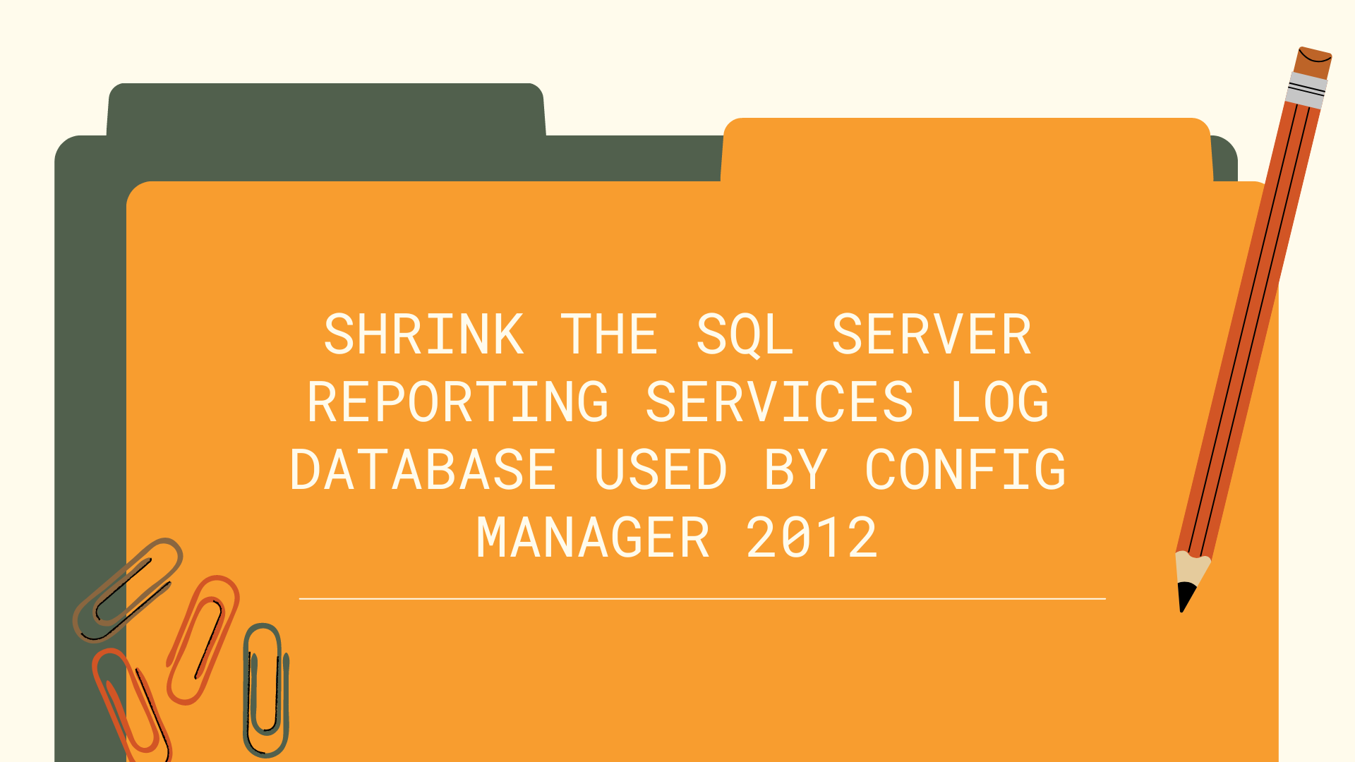 Shrink the SQL Server Reporting Services log database used by ConfigMgr 2012